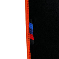 Black Floor Mats For BMW F74 Gran Coupe (2025-2026) | Orange Trim - AutoWin
