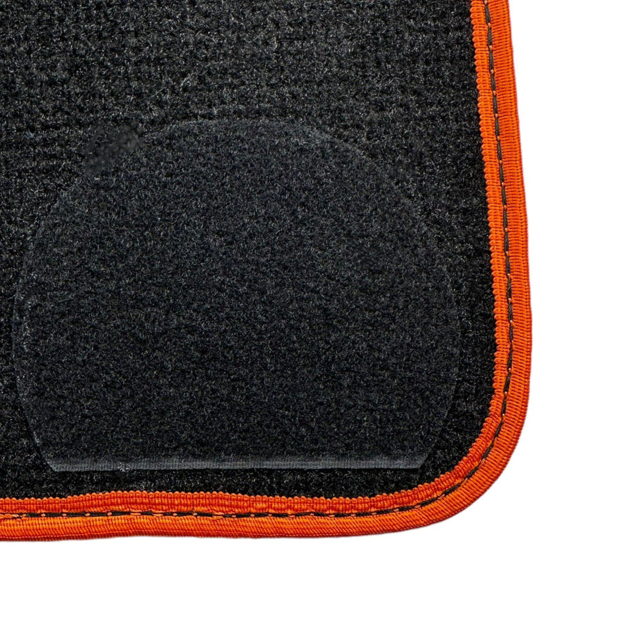 Black Floor Mats For BMW G60 (2023-2026) Sedan | Orange Trim - AutoWin