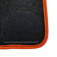 Black Floor Mats For BMW Gran Tourer F46 (2015-2022) 7 Seats | Orange Trim - AutoWin