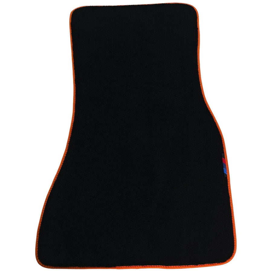 Black Floor Mats For BMW 5 Series G30 | Orange Trim - AutoWin