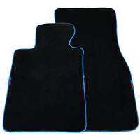 Black Floor Mats For BMW G61 (2023-2026) Touring | Sky Blue Trim - AutoWin