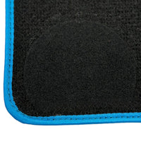 Black Floor Mats For BMW M5 G90 (2023-2026) Sedan | Sky Blue Trim - AutoWin
