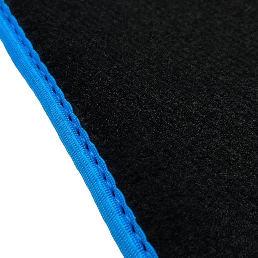 Black Floor Mats For BMW M5 G90 (2023-2026) Sedan | Sky Blue Trim - AutoWin
