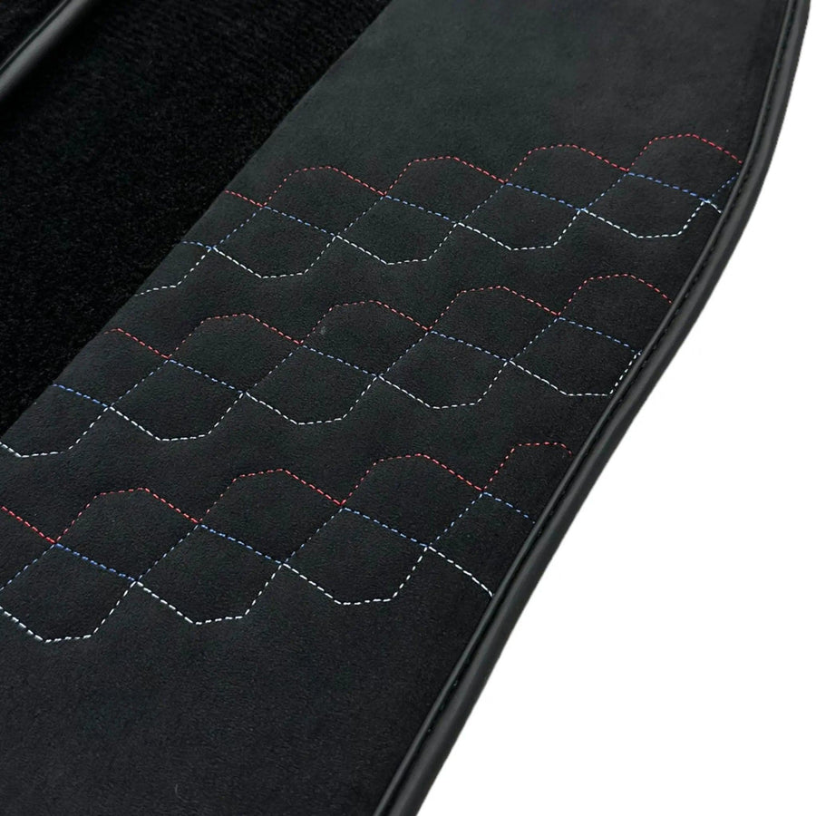 Black Floor Mats for BMW 2 Series G60 (2023-2026) Sedan with Alcantara Leather - AutoWin