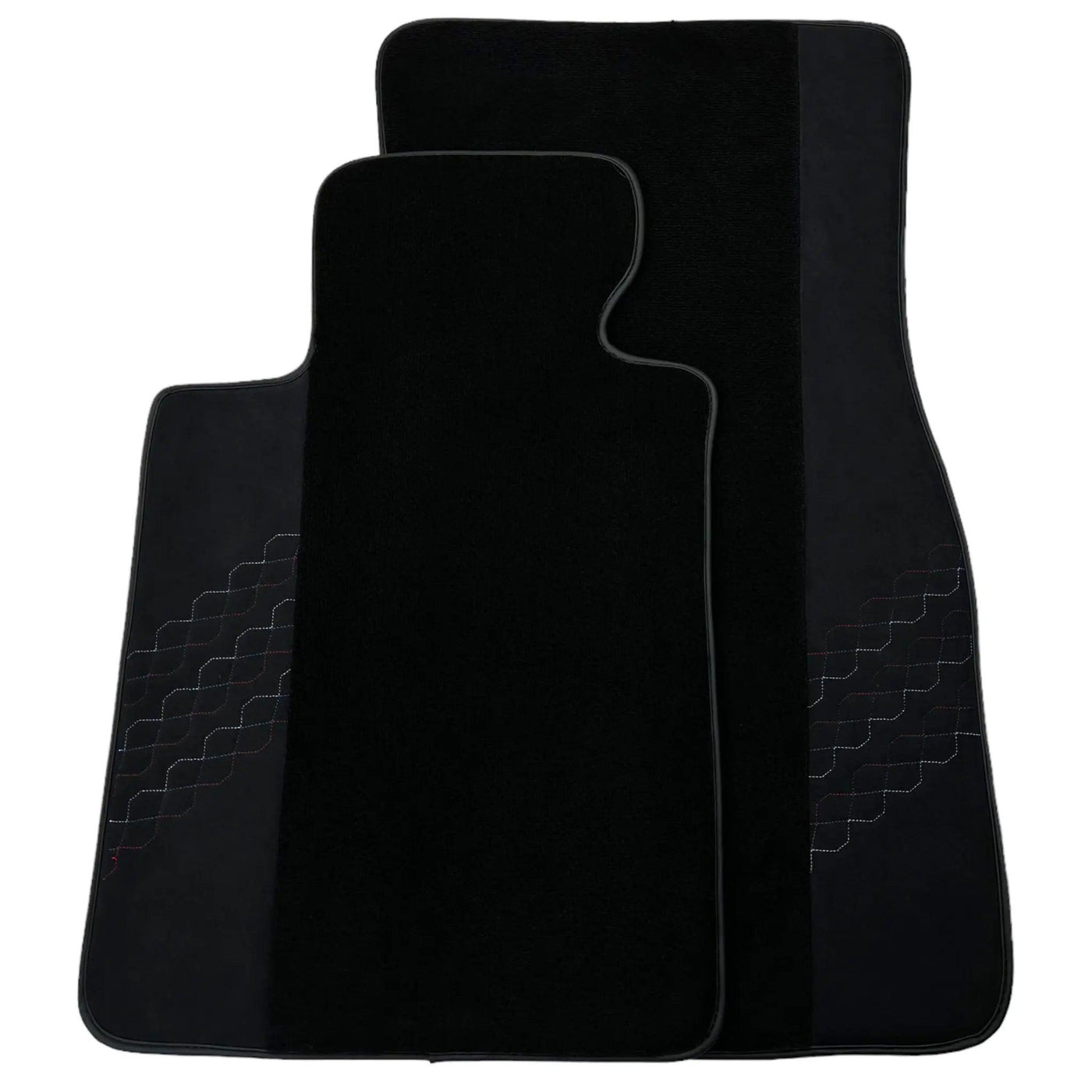 Black Floor Mats for BMW 2 Series Gran Tourer F46 (2015-2022) 7 Seats with Alcantara Leather - AutoWin