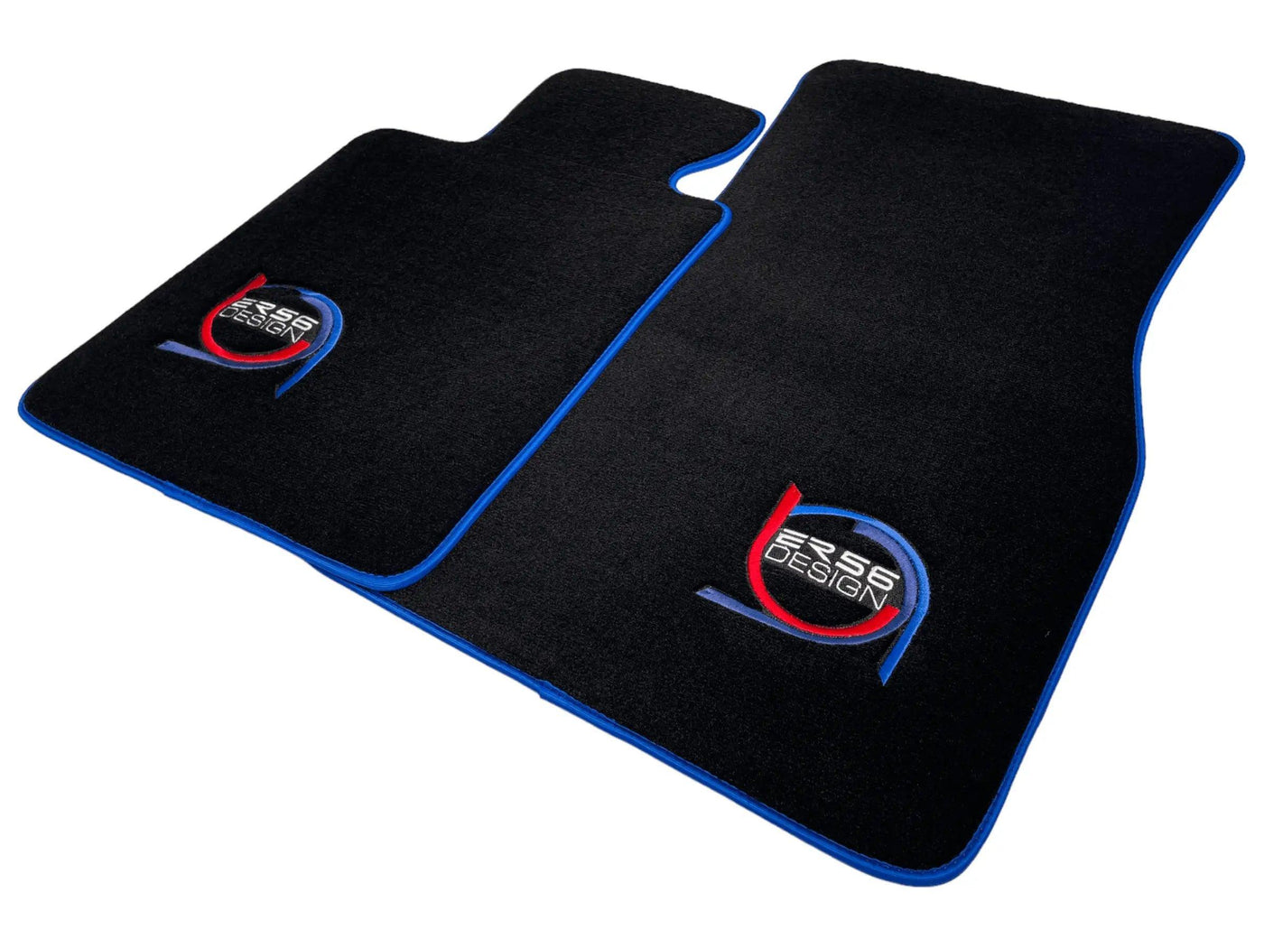 Black Floor Mats For BMW 5 Series G31 Wagon ER56 Design Limited Edition Blue Trim - AutoWin