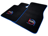 Black Floor Mats For BMW 5 Series G31 Wagon ER56 Design Limited Edition Blue Trim - AutoWin