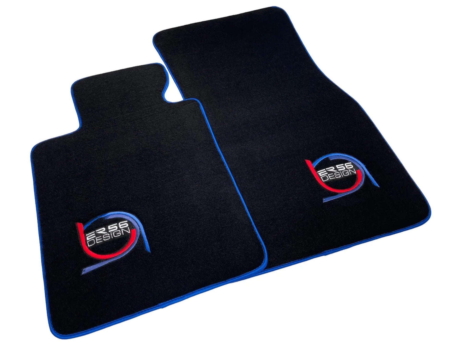 Black Floor Mats For BMW 5 Series G31 Wagon ER56 Design Limited Edition Blue Trim - AutoWin