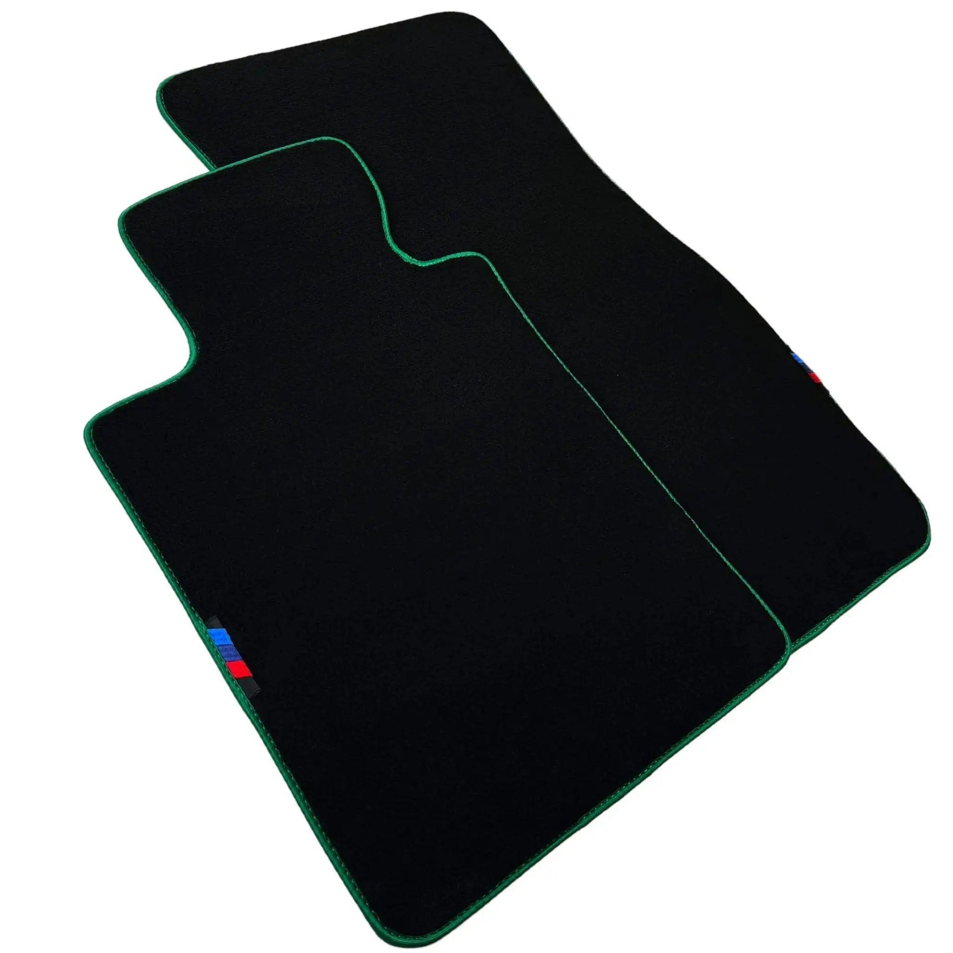 Black Floor Mats For BMW 7 Series G11 | Green Trim AutoWin Brand - AutoWin