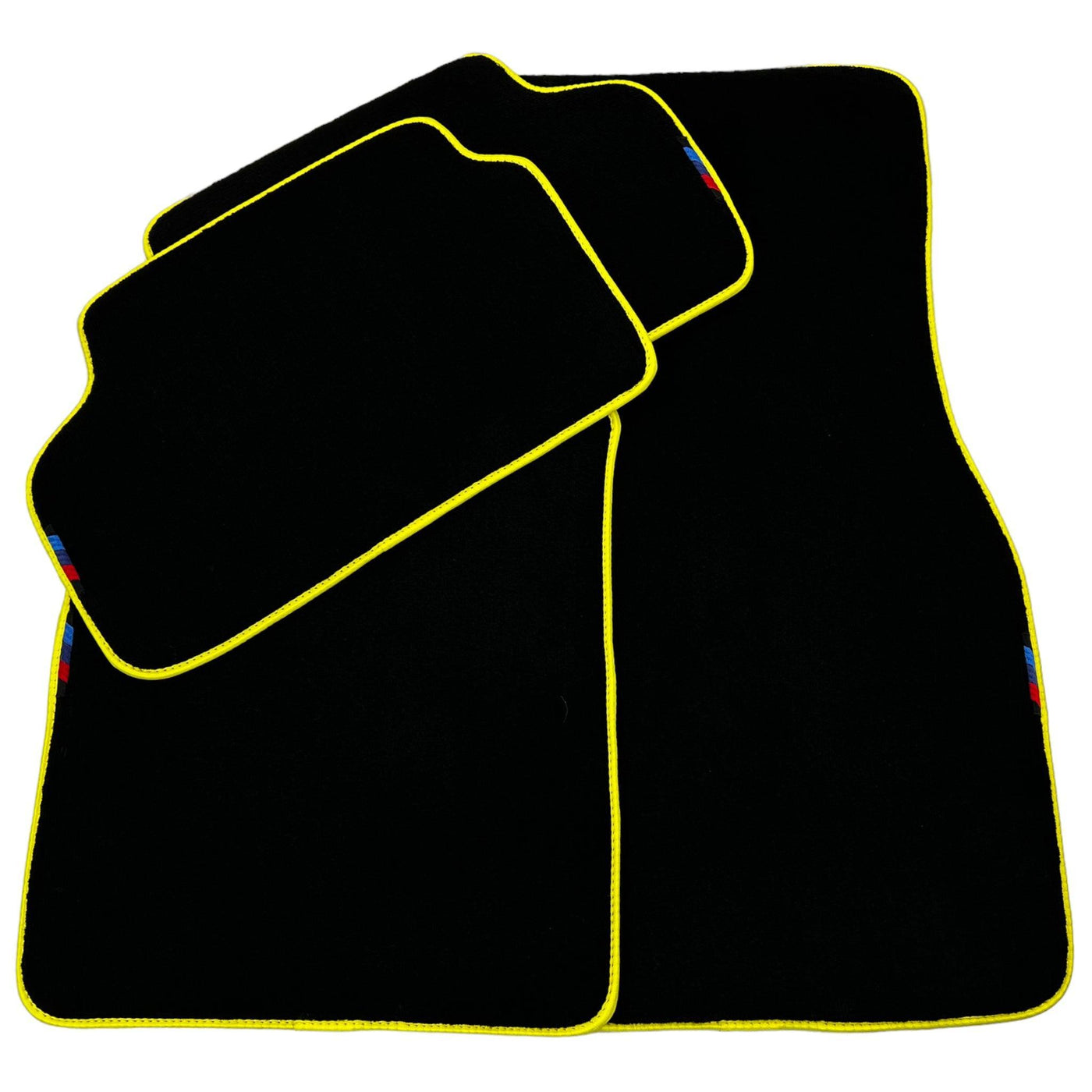 Black Floor Mats For BMW 2 Series | Yellow Trim - AutoWin