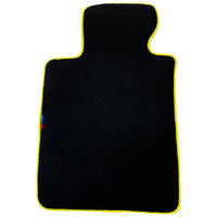Black Floor Mats For BMW 2 Series | Yellow Trim - AutoWin