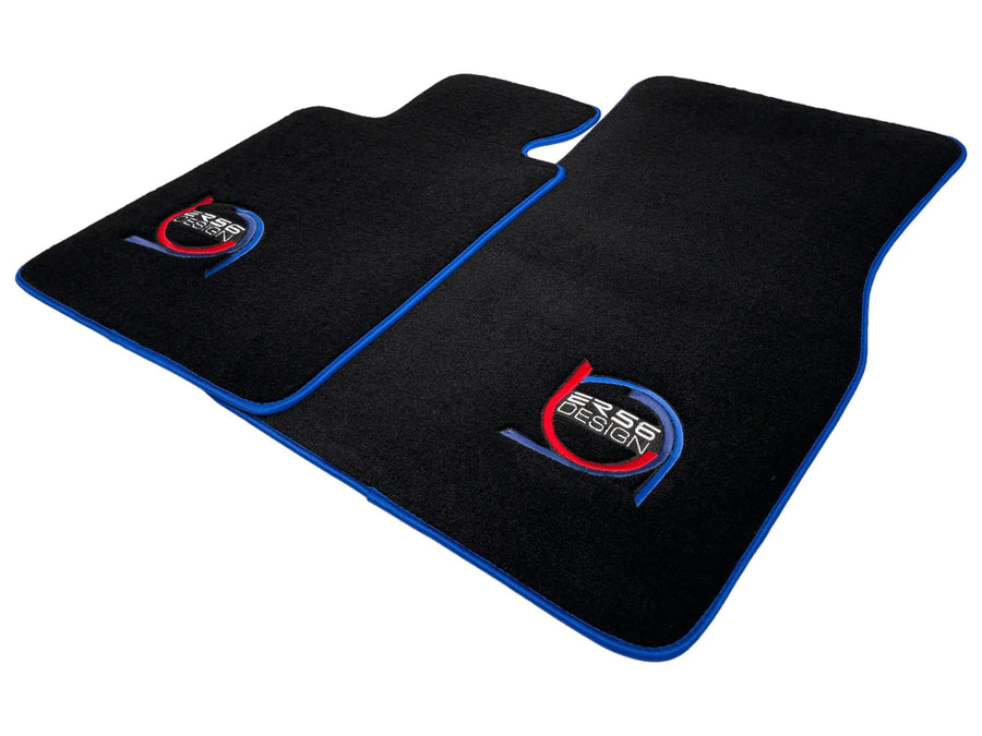 Black Floor Mats For BMW M3 E92 ER56 Design Limited Edition Blue Trim - AutoWin