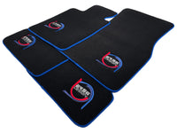 Black Floor Mats For BMW M4 G83 Convertible ER56 Design Limited Edition Blue Trim - AutoWin