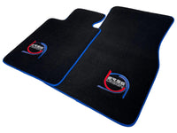Black Floor Mats For BMW M4 G83 Convertible ER56 Design Limited Edition Blue Trim - AutoWin