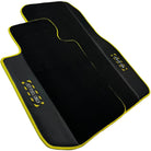 Black Floor Mats For BMW X4M Series F98 | Fighter Jet Edition | Yellow Trim - AutoWin