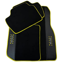 Black Floor Mats for BMW iX (2022-2024) | Fighter Jet Edition | Yellow Trim - AutoWin