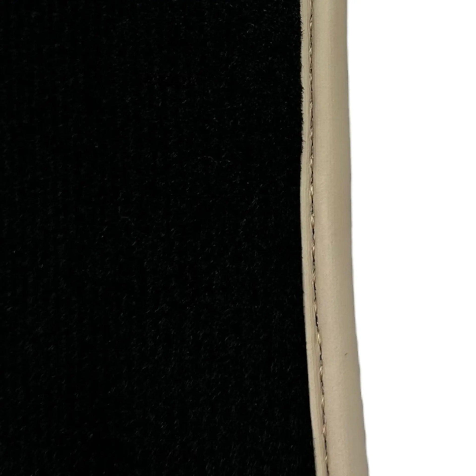 Black Floor Mats For BMW Z4 Series E89 With Color Stripes and Beige Trim Tailored Set Perfect Fit - AutoWin