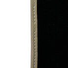 Black Floor Mats For Chevrolet Corvette C7 Targa Top (2014-2019) with Beige Trim - AutoWin