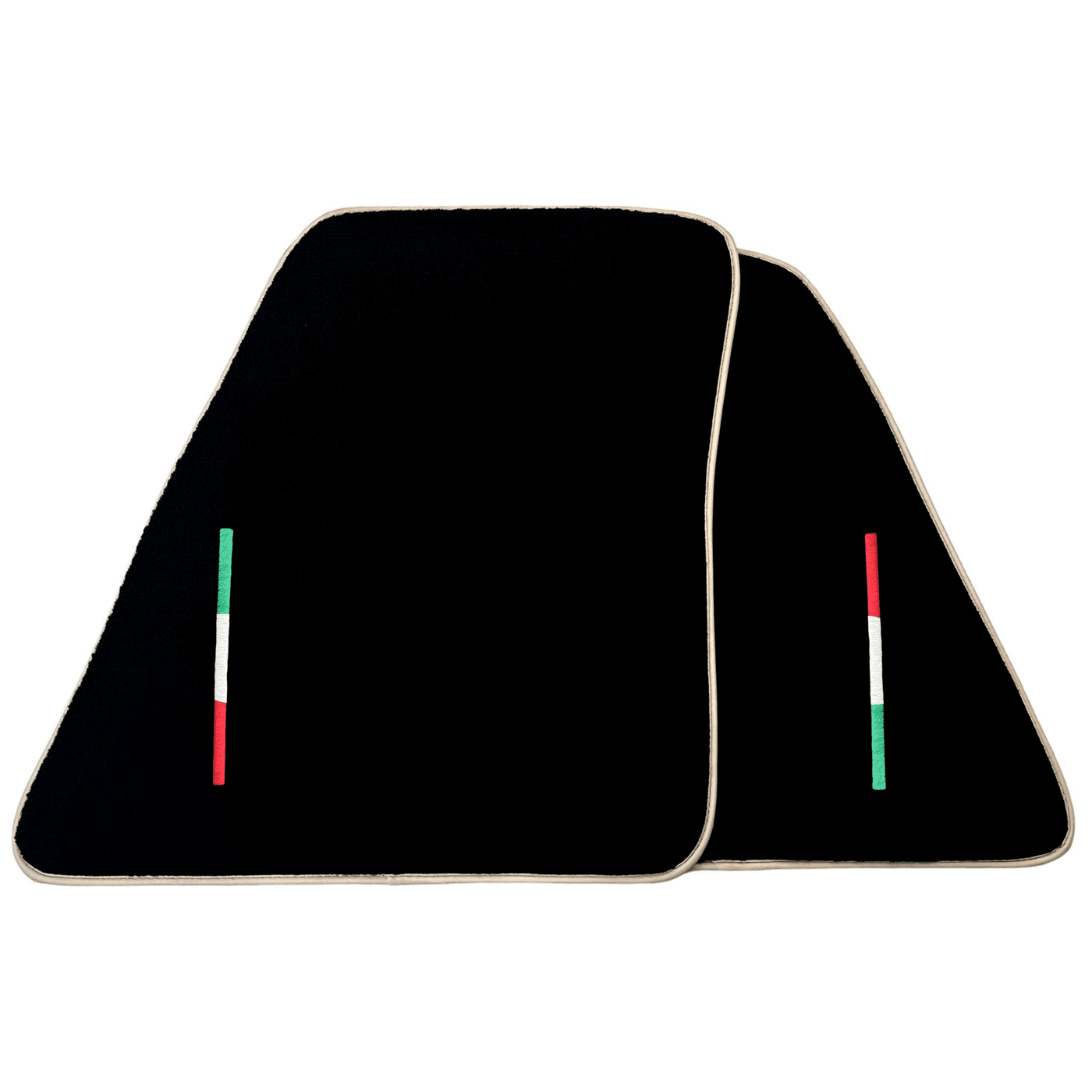 Black Floor Mats for Ferrari 296 GTS (2022-2024) with Beige Trim - AutoWin