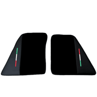 Black Floor Mats for Ferrari 296 GTB (2022-2024) with Leather - AutoWin