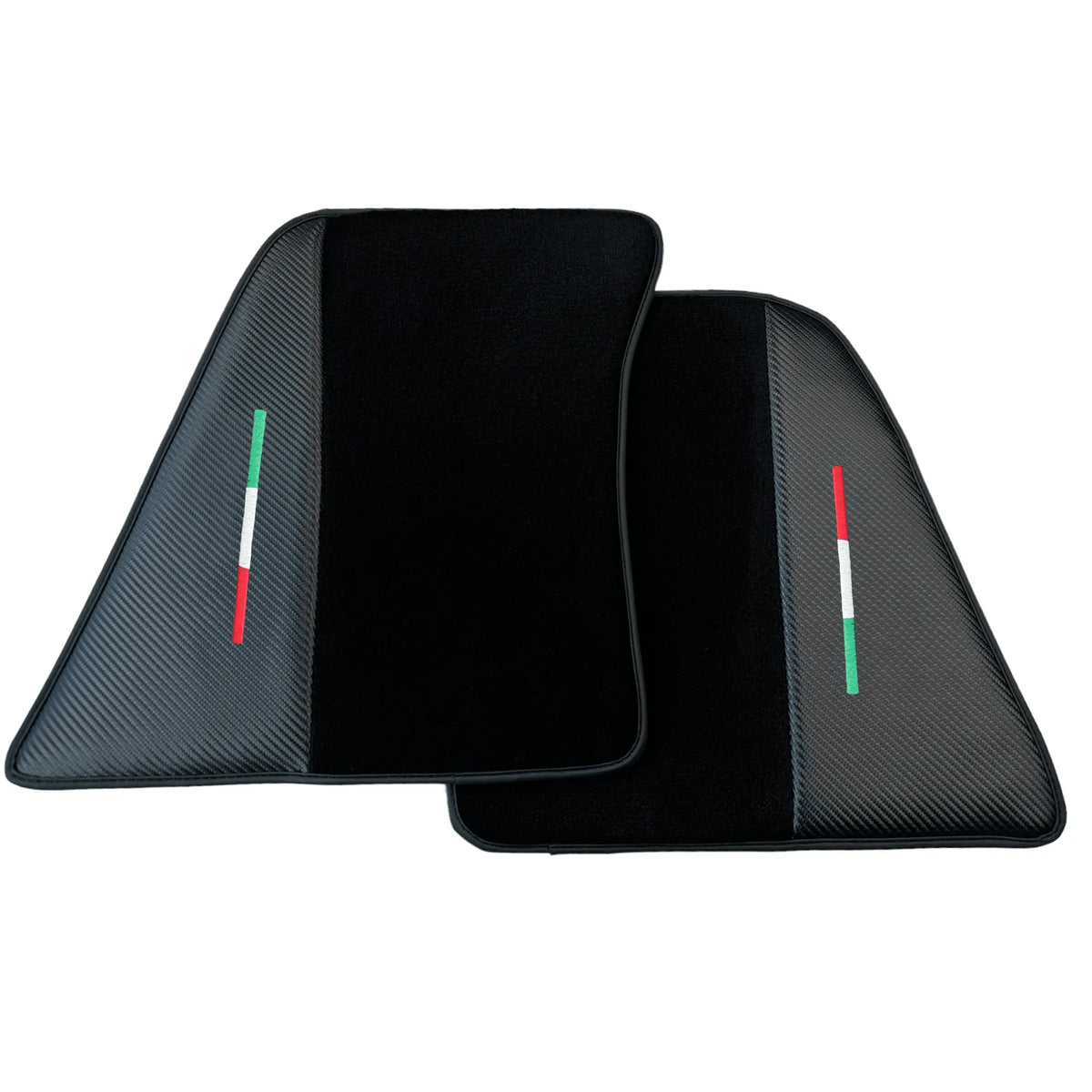 Black Floor Mats for Ferrari 296 GTS (2022-2027) with Carbon Fiber - AutoWin