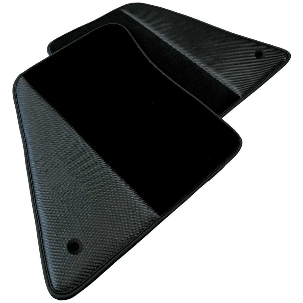 Black Floor Mats for Ferrari 296 GTS (2022-2027) with Carbon Fiber - AutoWin