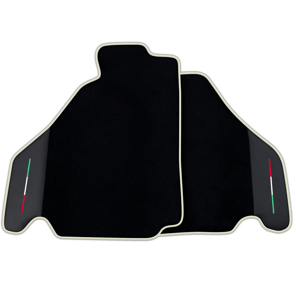 Black Floor Mats for Ferrari 360 (1999-2005) with Leather | Italian Edition