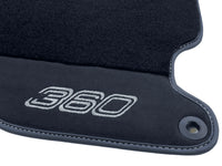 Black Floor Mats For Ferrari 360 Modena 1999-2005 With Alcantara Leather - AutoWin