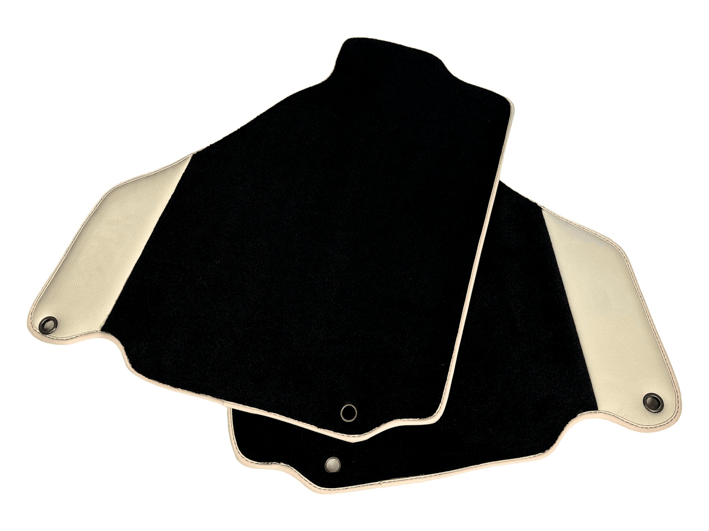Black Floor Mats For Ferrari 360 Modena 1999-2005 With Beige Leather - AutoWin