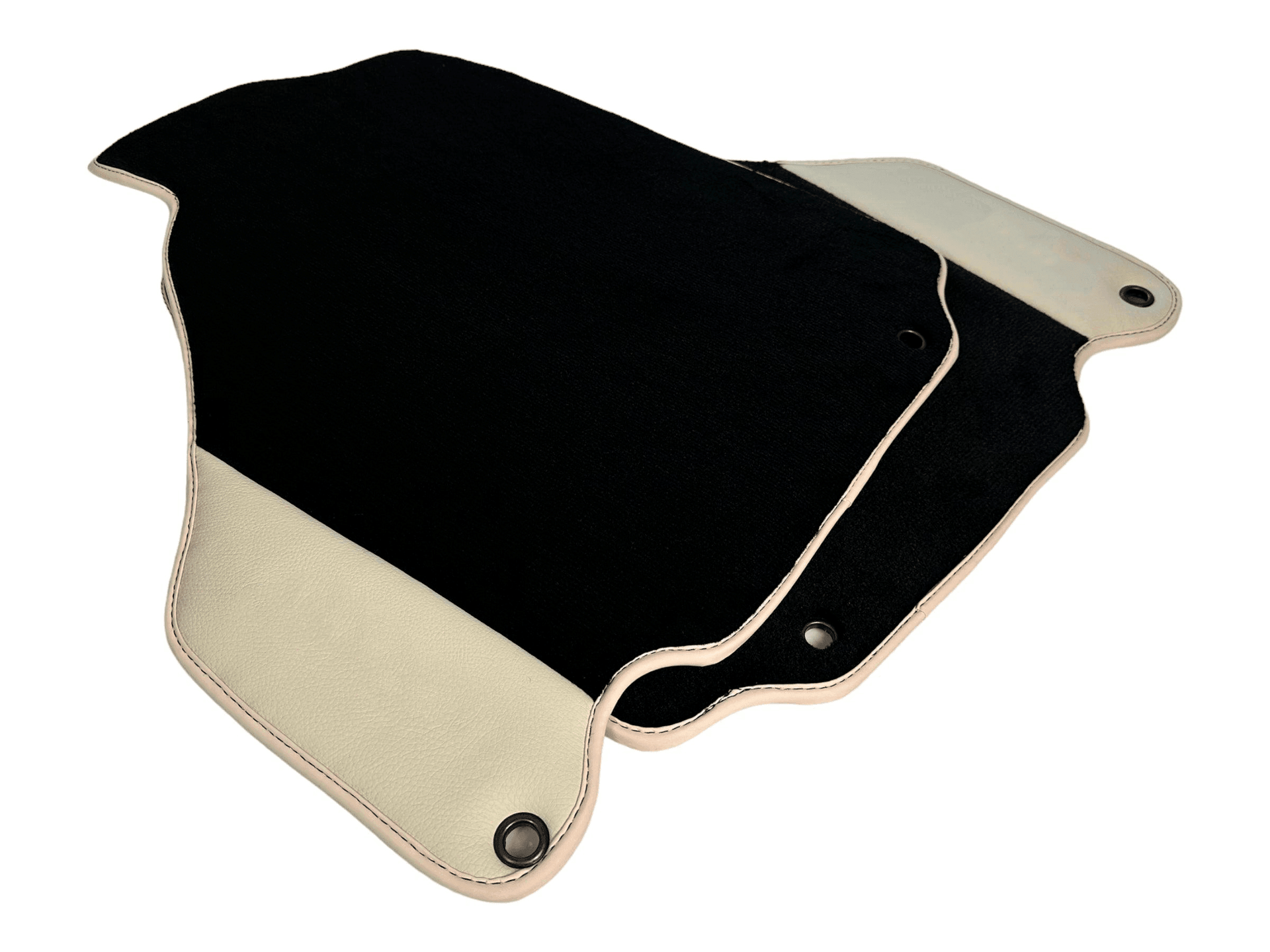 Black Floor Mats For Ferrari 360 Modena 1999-2005 With Beige Leather - AutoWin