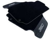 Black Floor Mats For Ferrari 360 Modena 1999-2005 With Carbon Fiber Leather - AutoWin