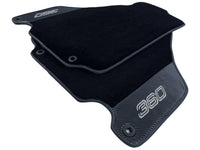 Black Floor Mats For Ferrari 360 Modena 1999-2005 With Carbon Fiber Leather - AutoWin