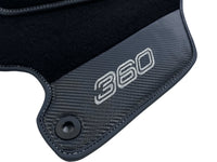 Black Floor Mats For Ferrari 360 Modena 1999-2005 With Carbon Fiber Leather - AutoWin
