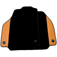 Black Floor Mats for Ferrari 458 GT2 (2012-2015) with Beige Nappa Leather