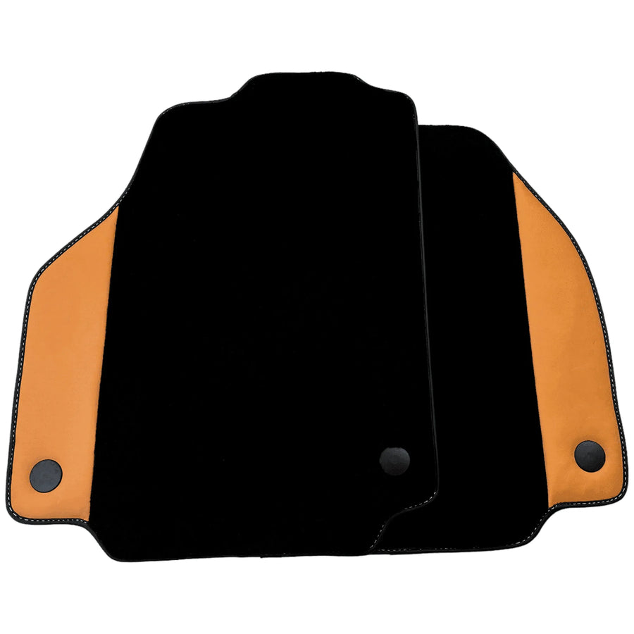 Black Floor Mats for Ferrari 458 GT2 (2012-2015) with Beige Nappa Leather