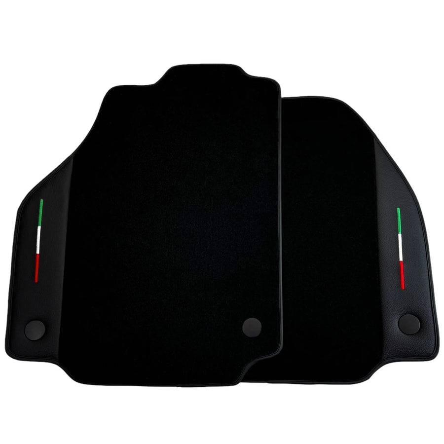 Black Floor Mats for Ferrari 458 GT2 (2012-2015) With Leather