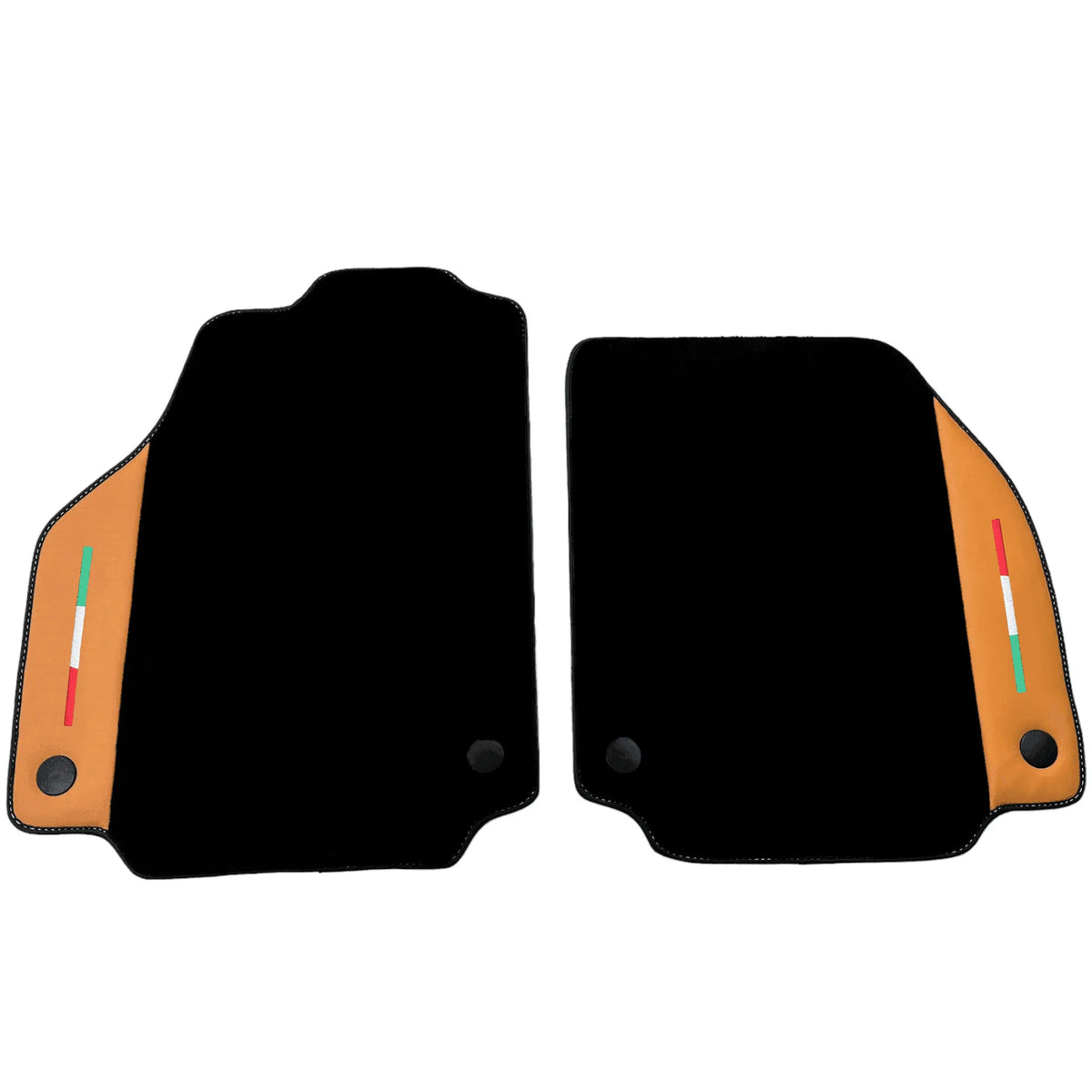 Black Floor Mats for Ferrari 458 Italia (2009-2015) with Beige Nappa Leather