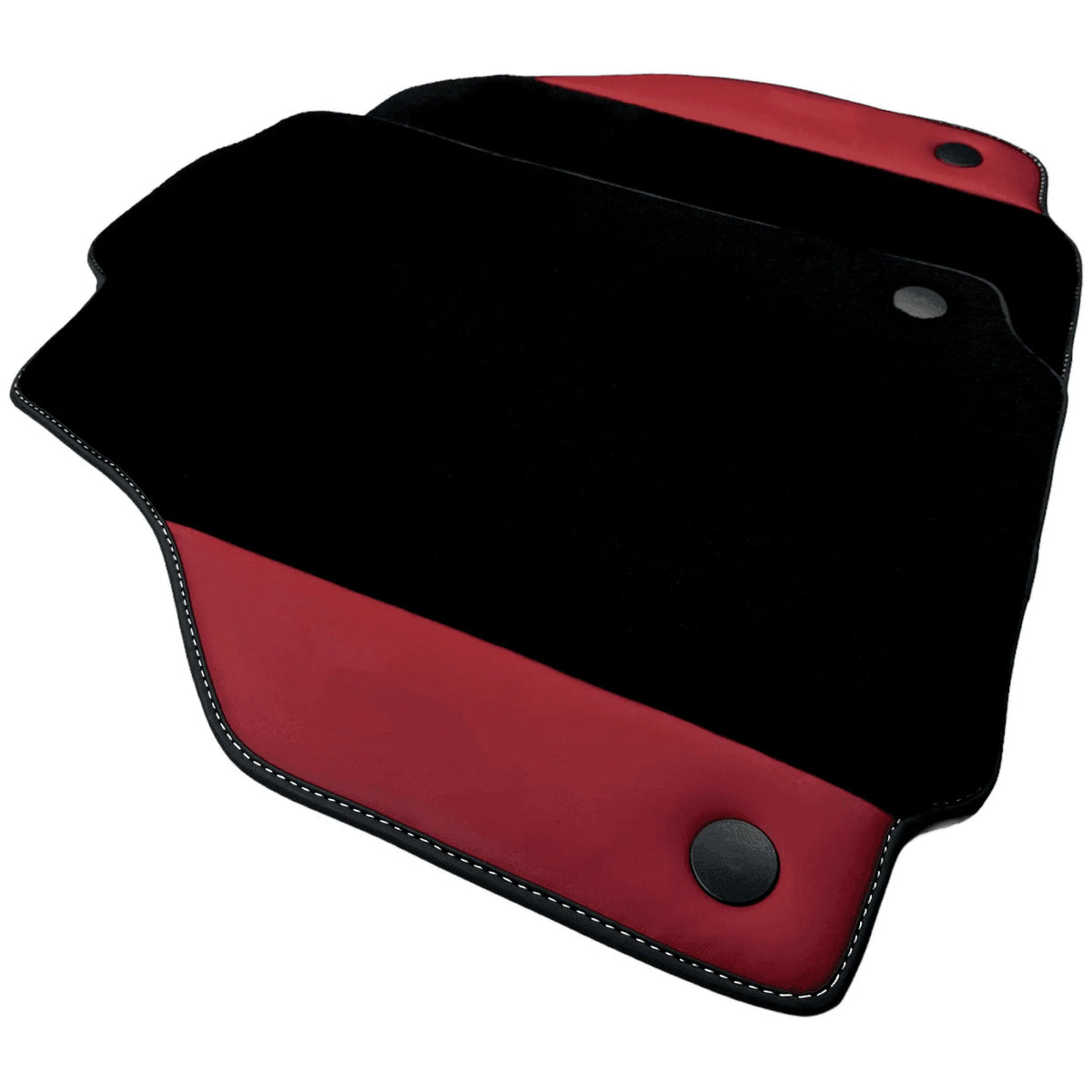 Black Floor Mats for Ferrari 458 Italia (2009-2015) with Bordeaux Nappa Leather