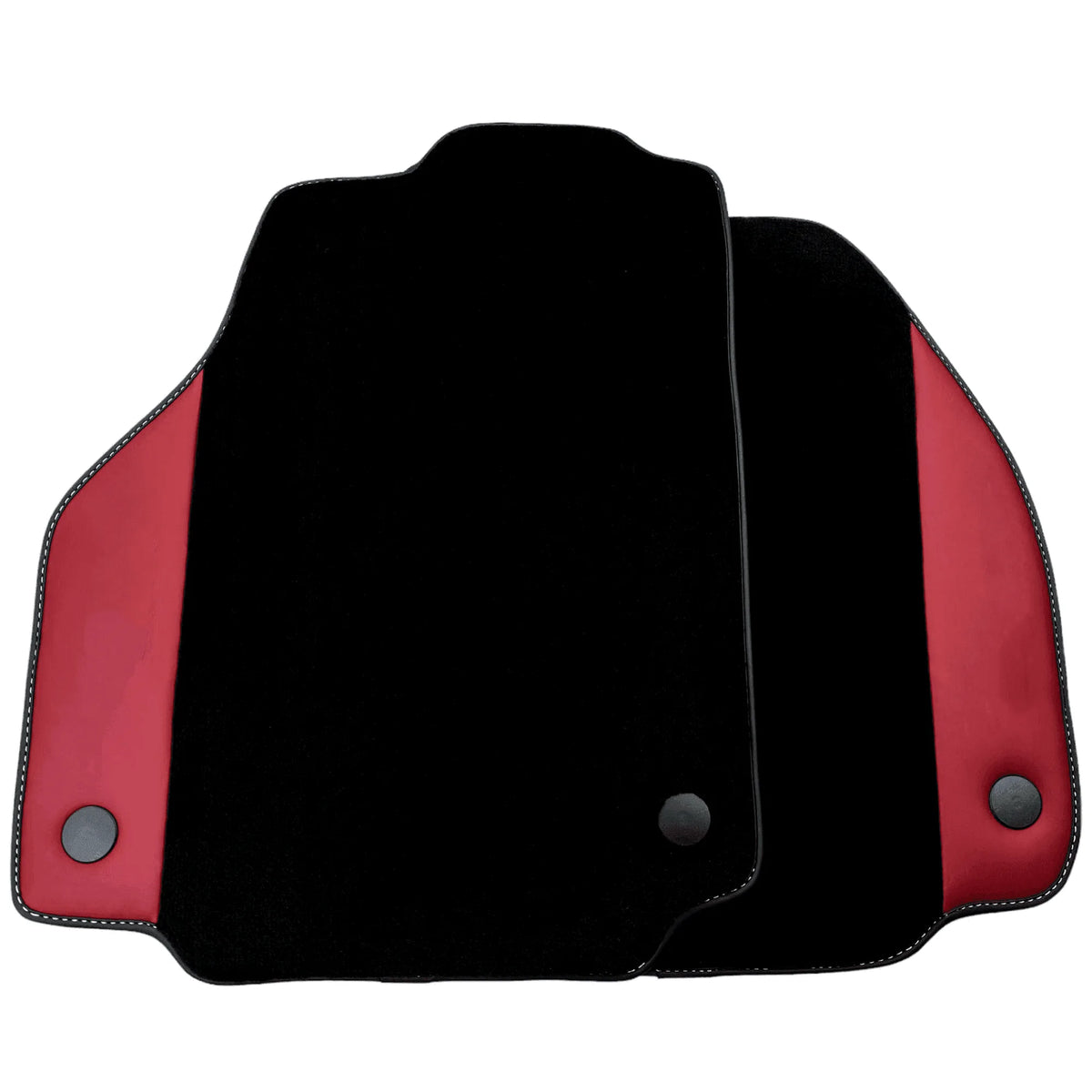 Black Floor Mats for Ferrari 458 Italia (2009-2015) with Bordeaux Nappa Leather