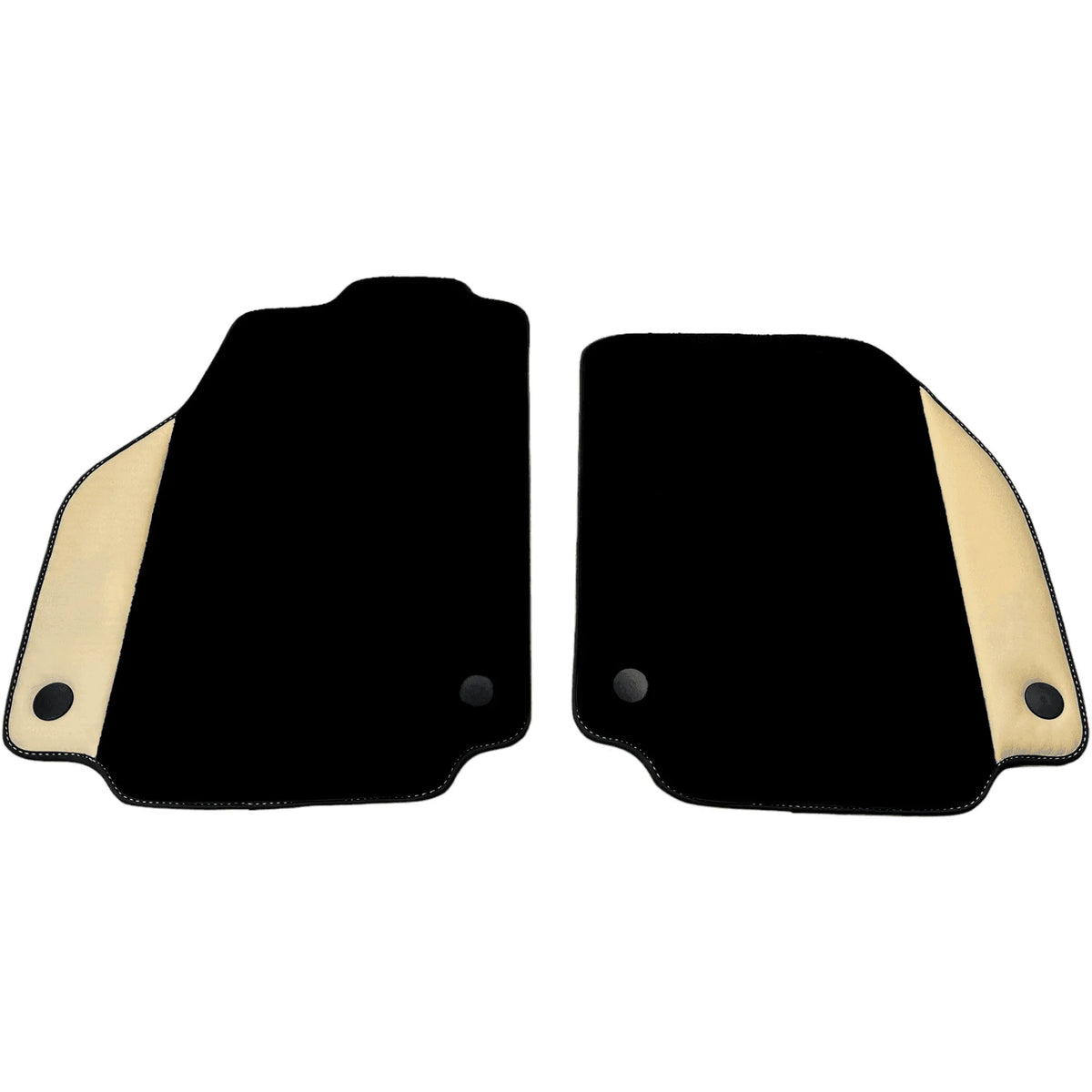 Black Floor Mats for Ferrari 458 Italia (2009-2015) with Crema Nappa Leather