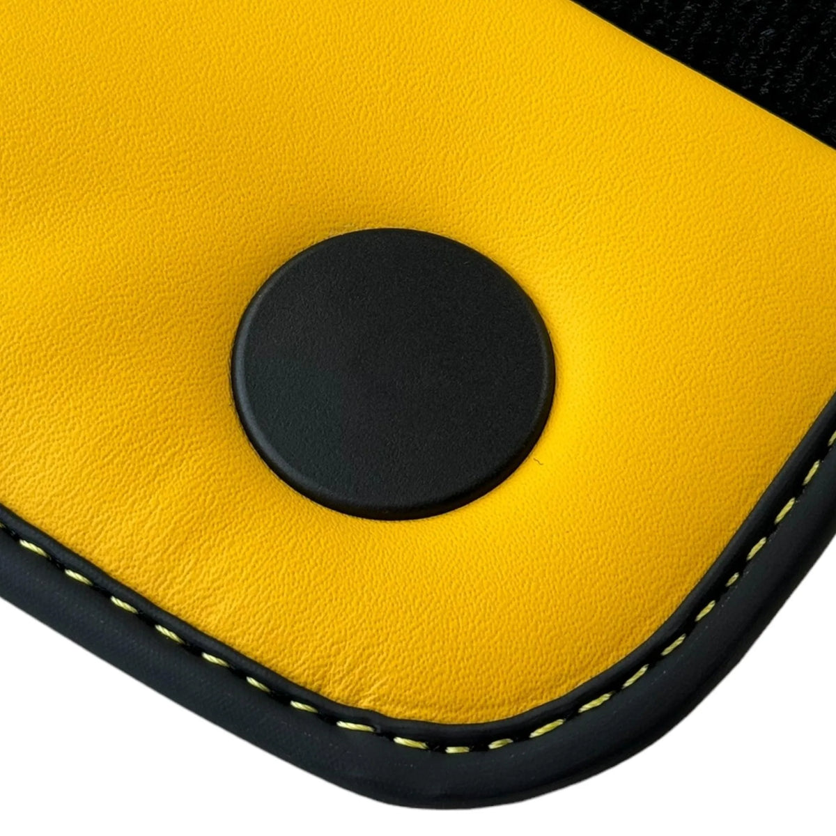 Black Floor Mats for Ferrari 458 Italia (2009-2015) with Yellow Leather