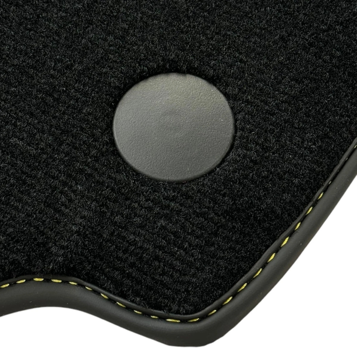 Black Floor Mats for Ferrari 458 Spider (2012-2015) with Yellow Leather | Italian Edition