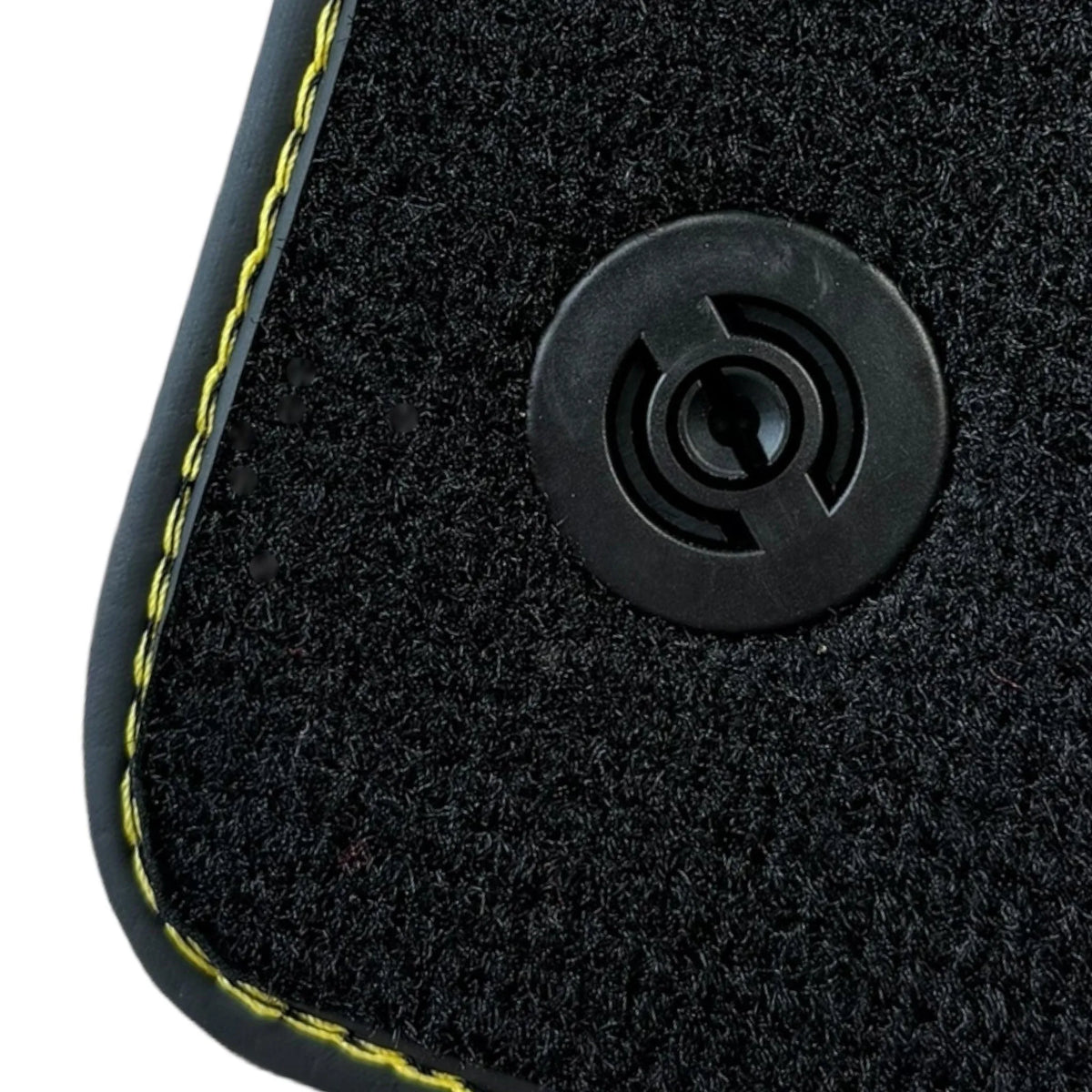 Black Floor Mats for Ferrari 458 Spider (2012-2015) with Yellow Leather | Italian Edition