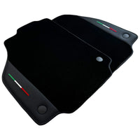 Black Floor Mats for Ferrari 488 GTB (2016-2022) with Leather