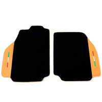 Black Floor Mats For Ferrari 488 Pista Spider (2019-2021) with Beige Nappa Leather