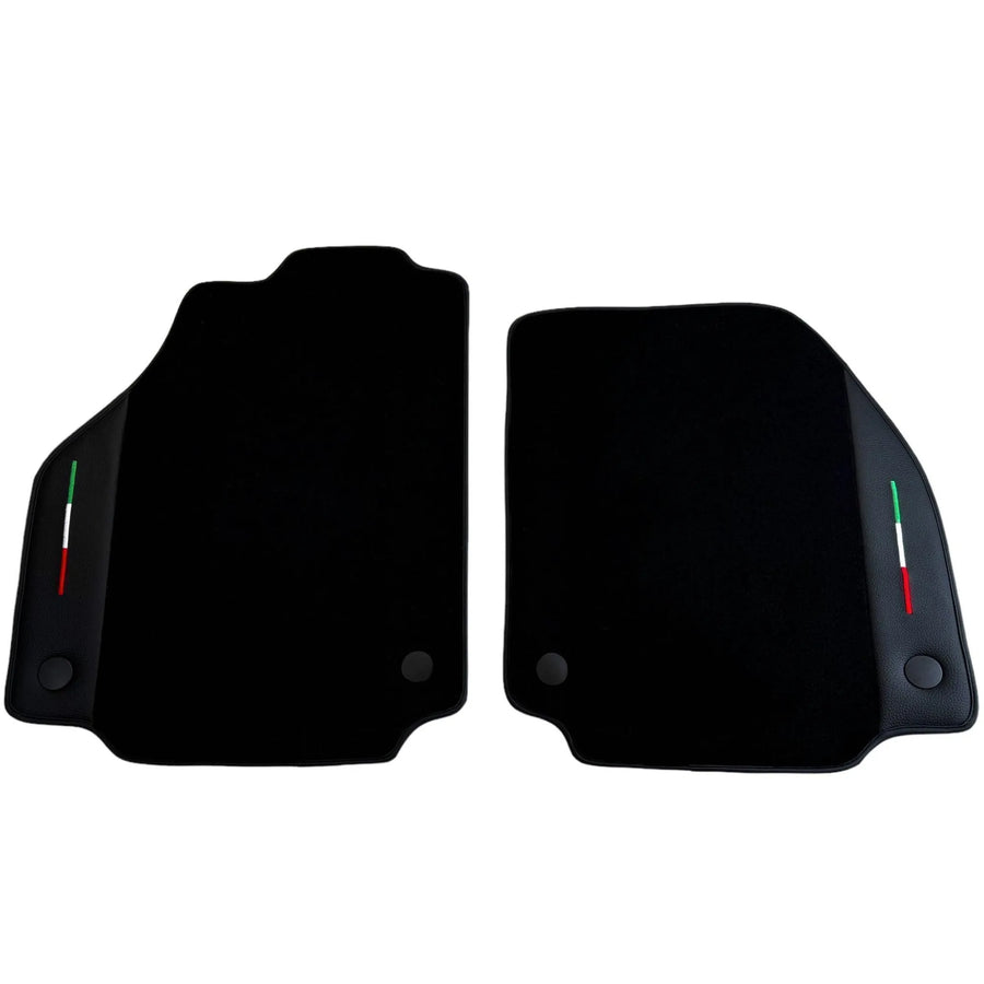 Black Floor Mats for Ferrari 488 Pista Spider 2019-2021 with Leather