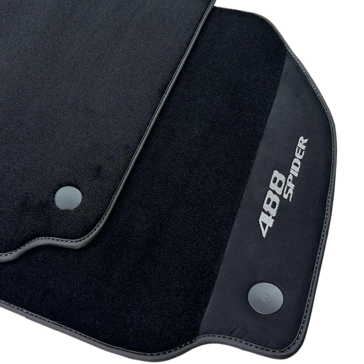 Black Floor Mats For Ferrari 488 Spider 2015-2022 - AutoWin