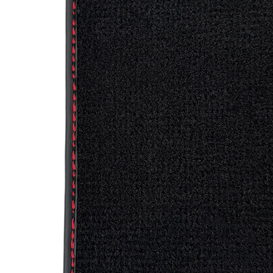 Black Floor Mats for Ferrari 488 Spider (2016-2022) with Alcantara | Red Sewing