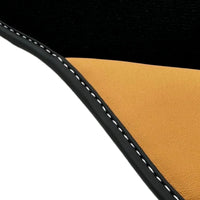 Black Floor Mats for Ferrari 488 Spider (2016-2022) with Beige Tradizione Nappa Leather