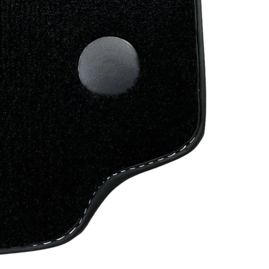 Black Floor Mats for Ferrari 488 Spider (2016-2022) with Cuoio Nappa Leather - AutoWin
